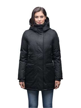 Nobis Carla Down Parka Women's Black Jacket with Hood
